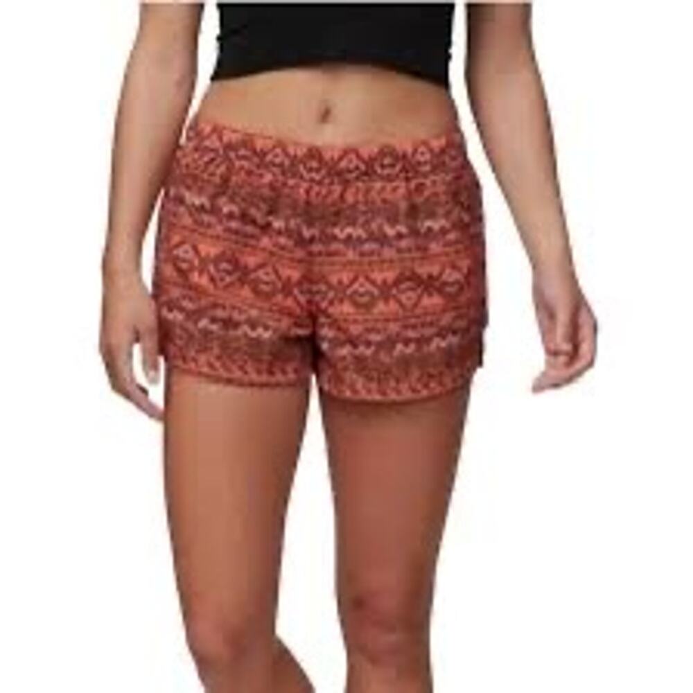 Patagonia Women’s BARELY BAGGIES SHORTS in Mangrove Tiki Henna Brown, Size M